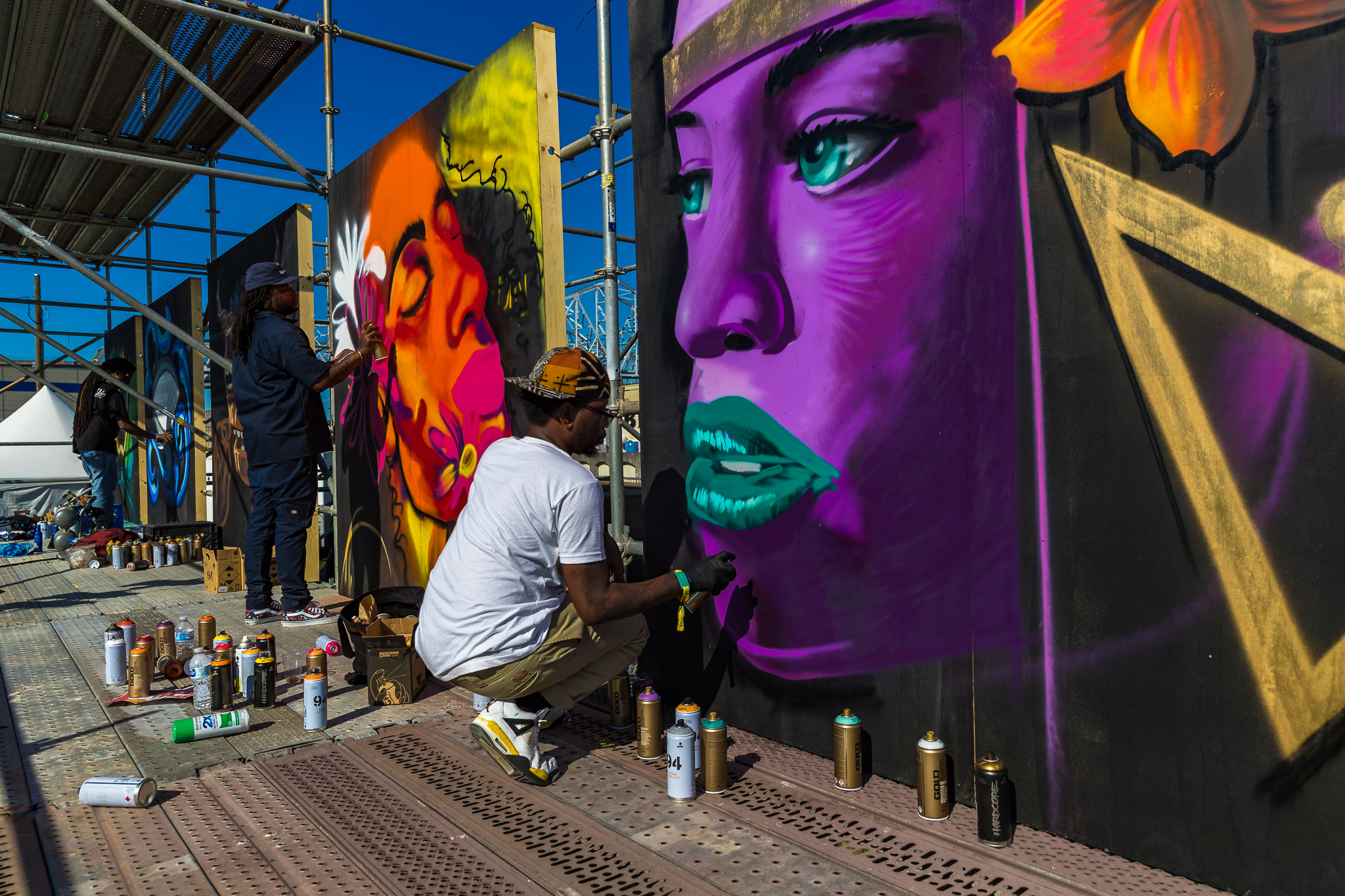 Ceaux Young live painting at BUKU Fest