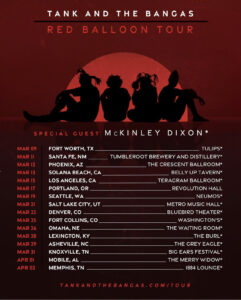Tank and The Bangas 'Red Balloon' tour dates flyer
