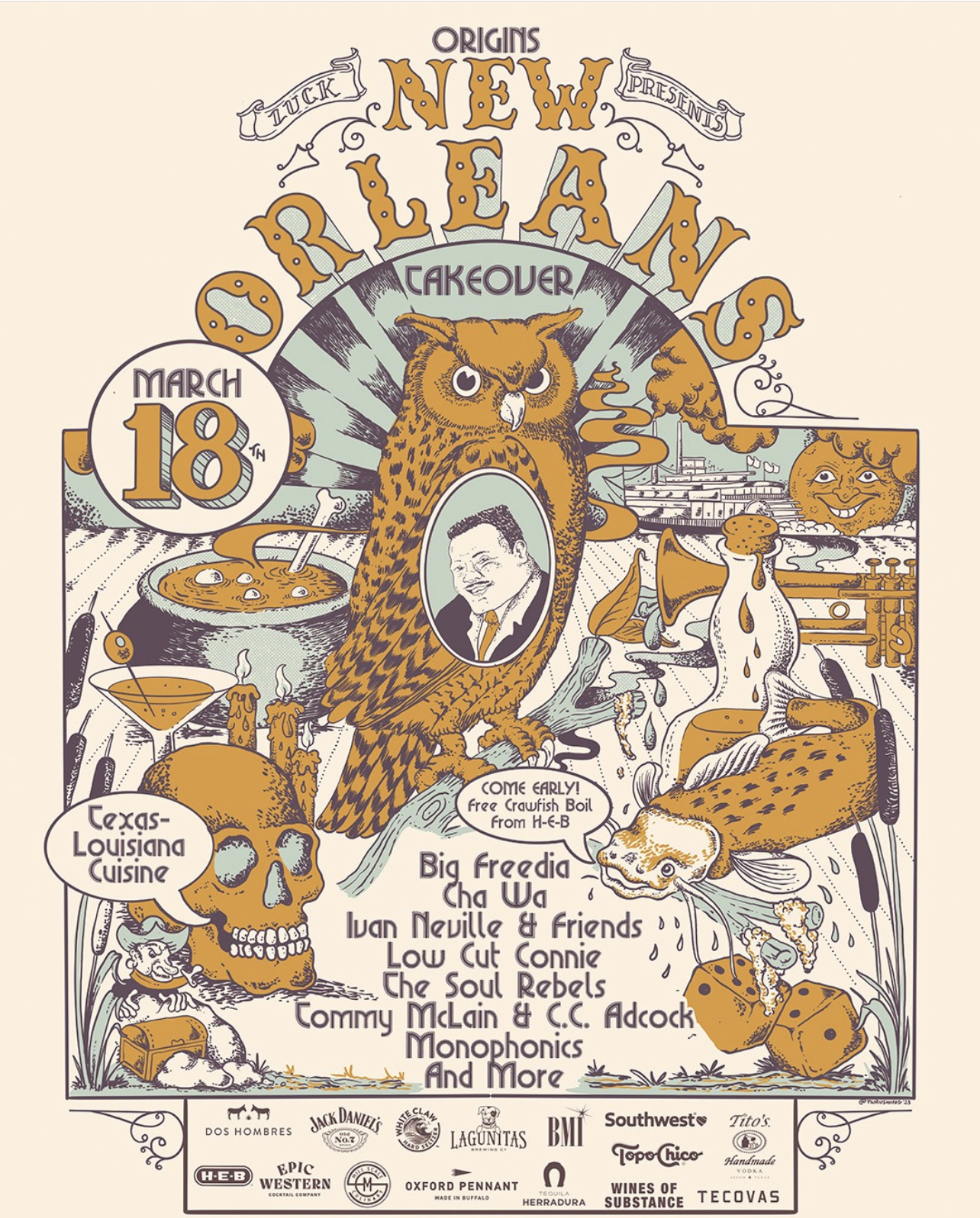 Luck Origins: New Orleans Takeover flyer